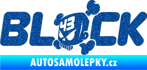 Samolepka Kenblock lebka s napisem Ultra Metalic modrá