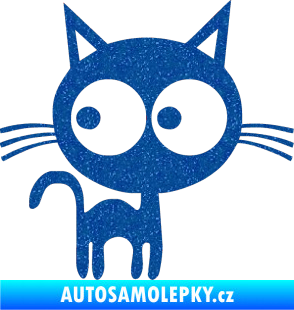 Samolepka Kočička 001 pravá Ultra Metalic modrá