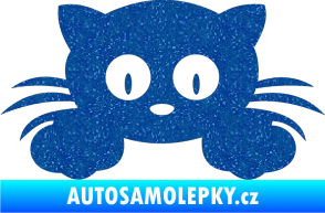Samolepka Kočka 007 levá Ultra Metalic modrá