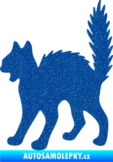 Samolepka Kočka 013 levá Ultra Metalic modrá