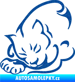 Samolepka Kočka 030 levá Ultra Metalic modrá
