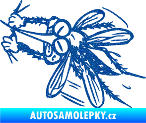 Samolepka Komár 002 levá Ultra Metalic modrá