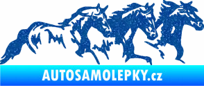 Samolepka Koníci 004 pravá stádo Ultra Metalic modrá