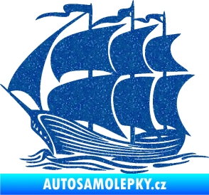 Samolepka Koráb 002 levá Ultra Metalic modrá