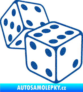 Samolepka Kostky 003 pravá hrací kostky Ultra Metalic modrá