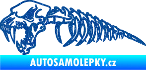 Samolepka Kostra lebky s páteří levá Ultra Metalic modrá