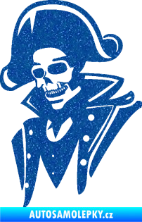 Samolepka Kostra pirát levá Ultra Metalic modrá
