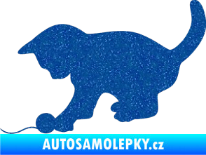 Samolepka Koťátko 001 levá Ultra Metalic modrá