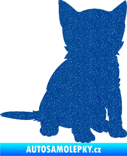 Samolepka Koťátko 005 pravá Ultra Metalic modrá
