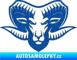 Samolepka Kozel 006 hlava Ultra Metalic modrá