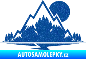 Samolepka Krajina hory 001 pravá Ultra Metalic modrá