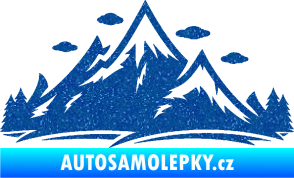 Samolepka Krajina hory 002 levá Ultra Metalic modrá