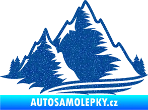 Samolepka Krajina hory 003 levá Ultra Metalic modrá