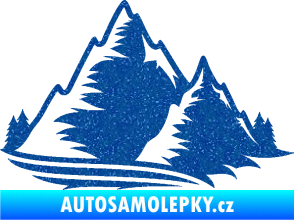Samolepka Krajina hory 003 pravá Ultra Metalic modrá