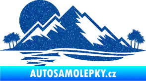 Samolepka Krajina hory 004 levá Ultra Metalic modrá