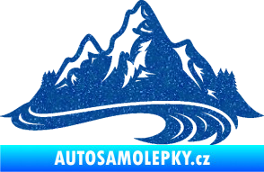 Samolepka Krajina hory 008 pravá Ultra Metalic modrá