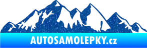 Samolepka Krajina hory 021 levá Ultra Metalic modrá