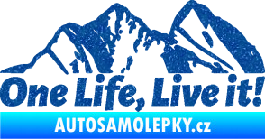 Samolepka Krajina hory 029 levá Ultra Metalic modrá