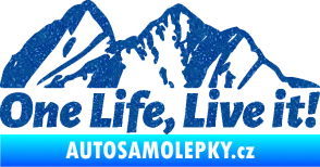 Samolepka Krajina hory 029 pravá Ultra Metalic modrá