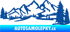 Samolepka Krajina hory 038 pravá Ultra Metalic modrá