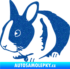 Samolepka Králík 002 levá zakrslý králíček Ultra Metalic modrá