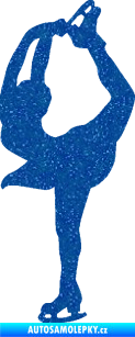 Samolepka Krasobruslení 003 levá krasobruslařka Ultra Metalic modrá