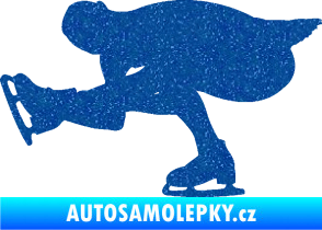 Samolepka Krasobruslení 007 levá krasobruslařka Ultra Metalic modrá