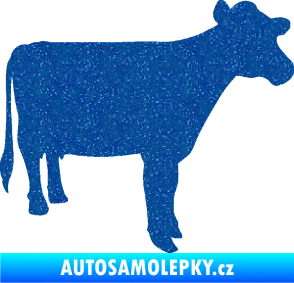 Samolepka Kráva 001 pravá Ultra Metalic modrá