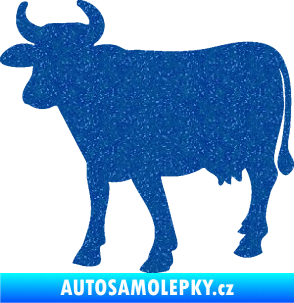 Samolepka Kráva 002 levá Ultra Metalic modrá