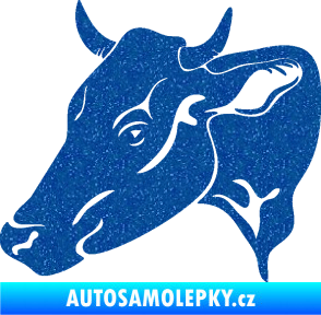 Samolepka Kráva 003 levá Ultra Metalic modrá