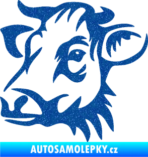 Samolepka Kráva 004 levá Ultra Metalic modrá