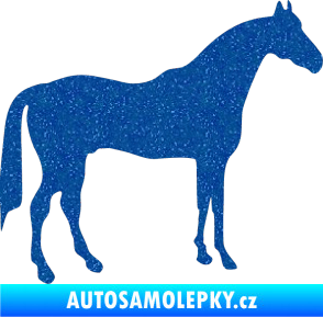 Samolepka Kůň 004 pravá Ultra Metalic modrá