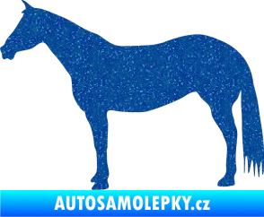 Samolepka Kůň 007 levá Ultra Metalic modrá