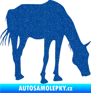 Samolepka Kůň 008 pravá Ultra Metalic modrá