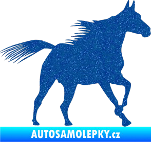 Samolepka Kůň 010 pravá Ultra Metalic modrá