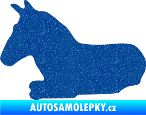Samolepka Kůň 017 levá ležící Ultra Metalic modrá