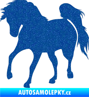 Samolepka Kůň 032 levá Ultra Metalic modrá