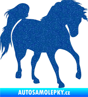 Samolepka Kůň 032 pravá Ultra Metalic modrá