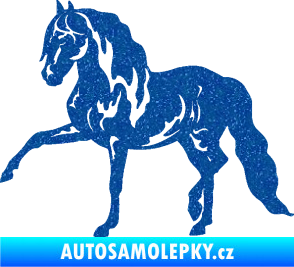 Samolepka Kůň 039 levá Ultra Metalic modrá