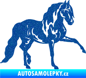 Samolepka Kůň 039 pravá Ultra Metalic modrá