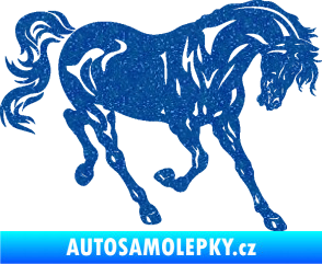 Samolepka Kůň 056 pravá Ultra Metalic modrá