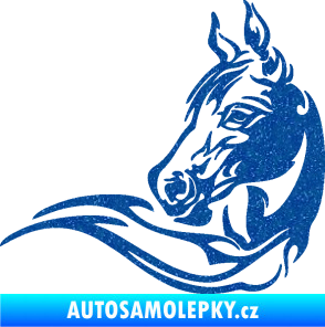 Samolepka Kůň 085 levá Ultra Metalic modrá