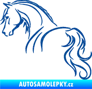 Samolepka Kůň 104 levá Ultra Metalic modrá