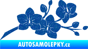 Samolepka Květina dekor 008 pravá orchidej Ultra Metalic modrá