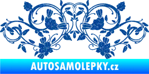Samolepka Květina dekor 026 Ultra Metalic modrá