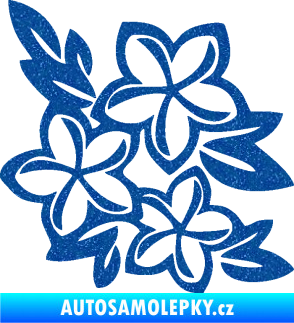 Samolepka Květina dekor 032 pravá Ultra Metalic modrá