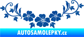 Samolepka Květina dekor 045 pravá ibišky Ultra Metalic modrá