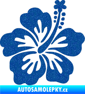 Samolepka Kytička 001 pravá ibišek Ultra Metalic modrá