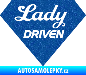 Samolepka Lady driven diamant Ultra Metalic modrá