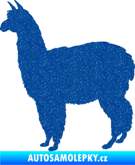 Samolepka Lama 002 levá alpaka Ultra Metalic modrá
